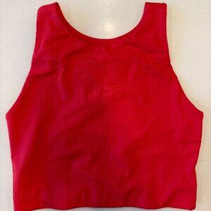 GIRLFRIEND COLLECTIVE Red Dylan Tank Sports Bra S